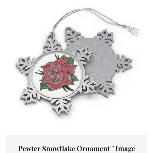 Pewter snowflake ornaments - Picture 4 of 13